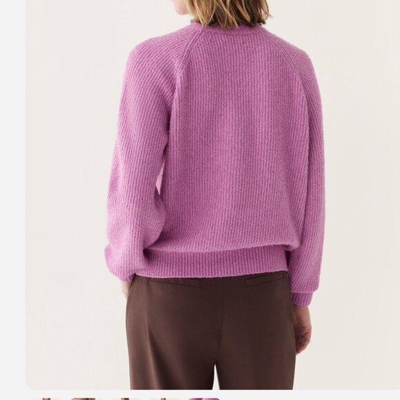 Frank and Oak Seawool Crewneck Sweater in Mulberry - Medium - Picture 3 of 6
